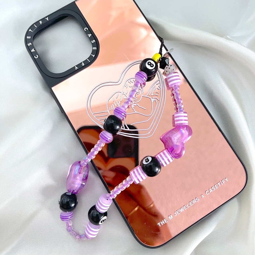 Beaded phone charm y2k aesthetic wildflower casetify